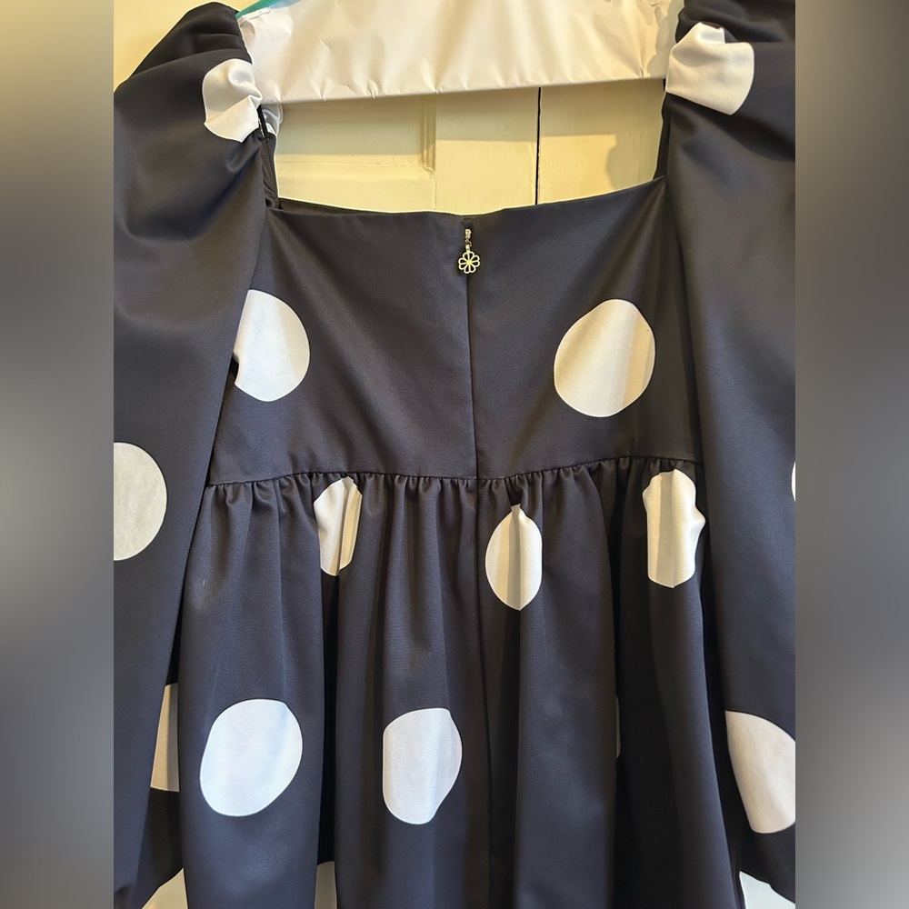 Kate Spade Polkadot Faille Mini Dress - Picture 3 of 6